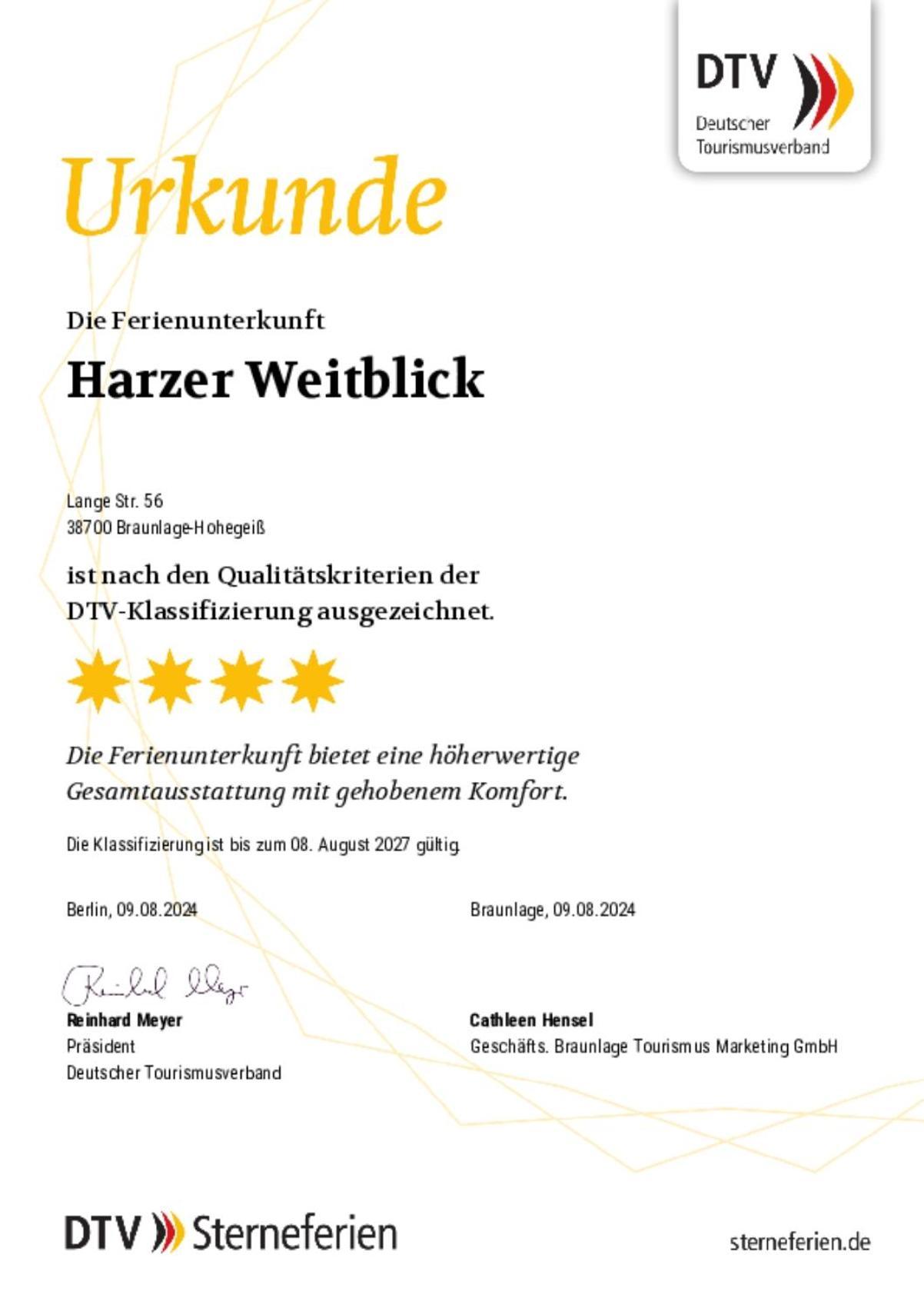 Fewo Harzer Weitblick, Hunde Willkommen, W-Lan, 2X Smart Tv, Dtv 4 Sterne, 4 Pfoten Браунлаге Экстерьер фото